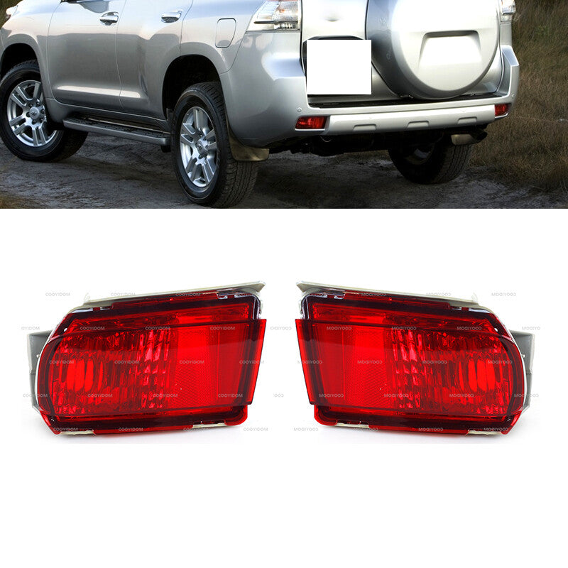 Pair Red Fog Light Rear Bumpe Lamp for Toyota for Land Cruiser Prado FJ150 2010-2015