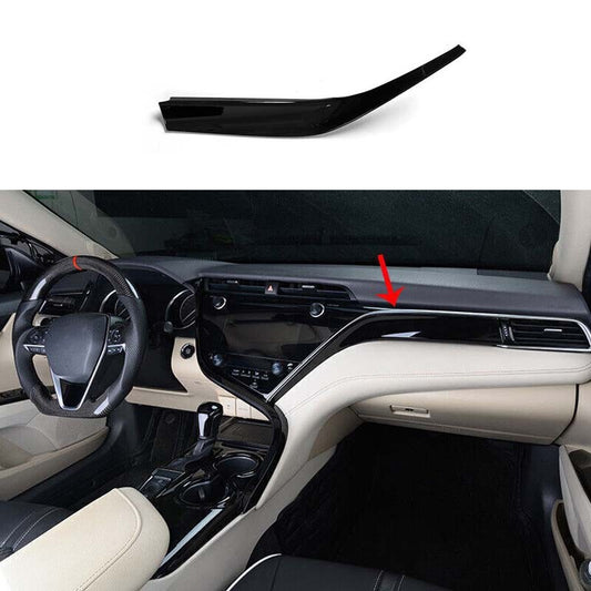 Glossy Black for Toyota for Camry 2018-2023 for Co -Pilot Dash Strip Cover Strip Trim