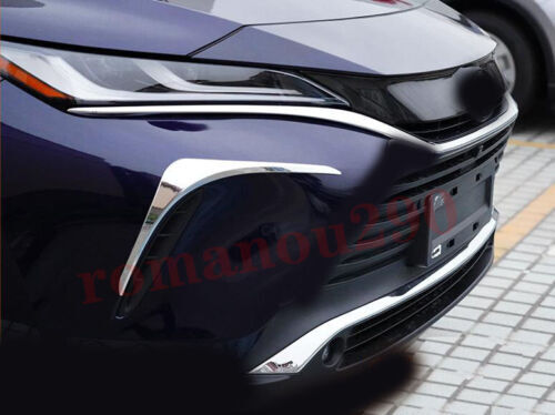 for Toyota Venza 2021-2023 Chrome Front Bumper Vent Molding Strips Cover Trim 2X