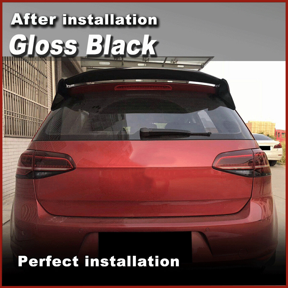 for VW GOLF7 VII Mk7 MK7.5 R Lline 2014-2018 Gloss Black Rear Roof Spoiler Wing