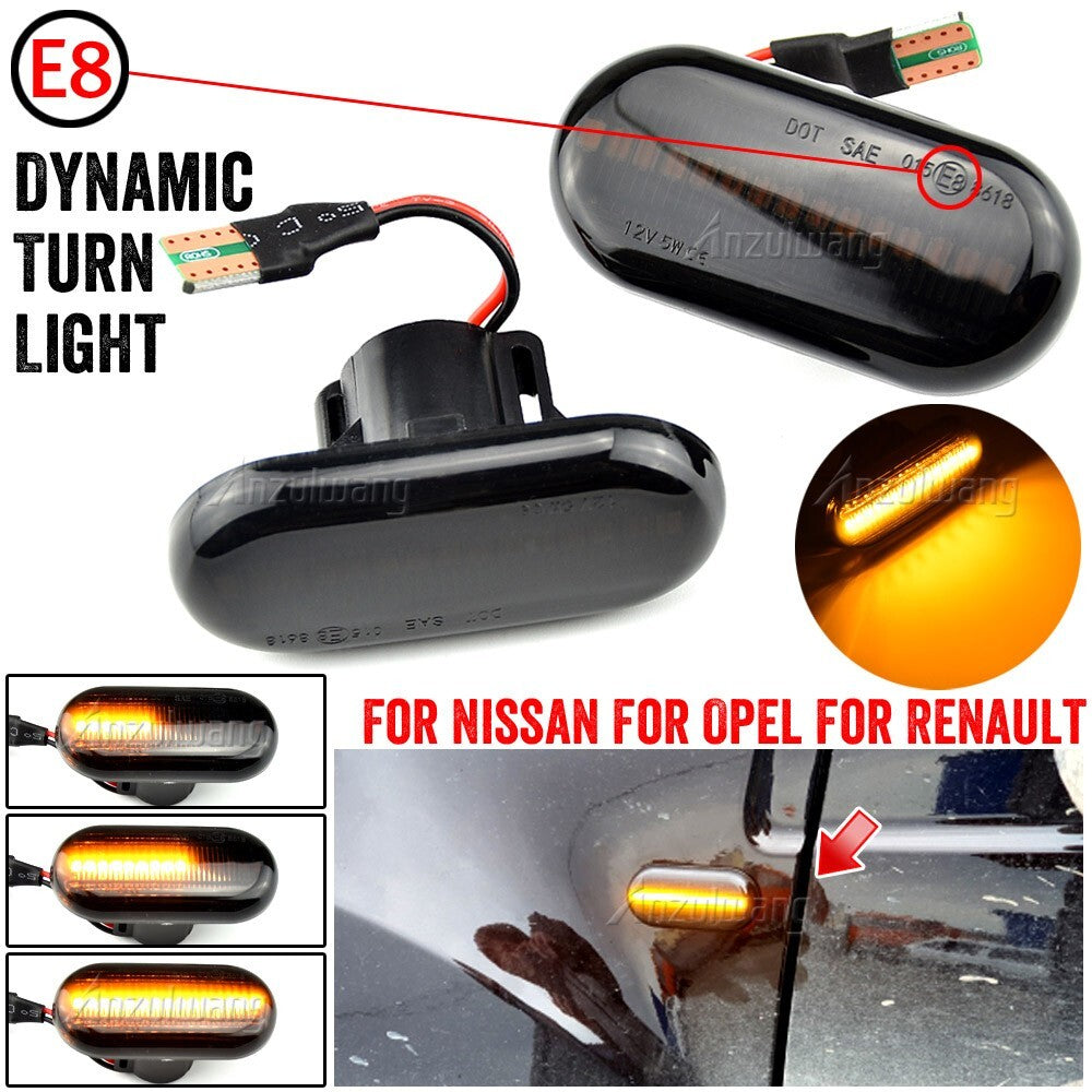 Dynamic Side Marker Turn Light for Renault for Nissan for Opel for Mercedes-benz for Dacia Lodgy