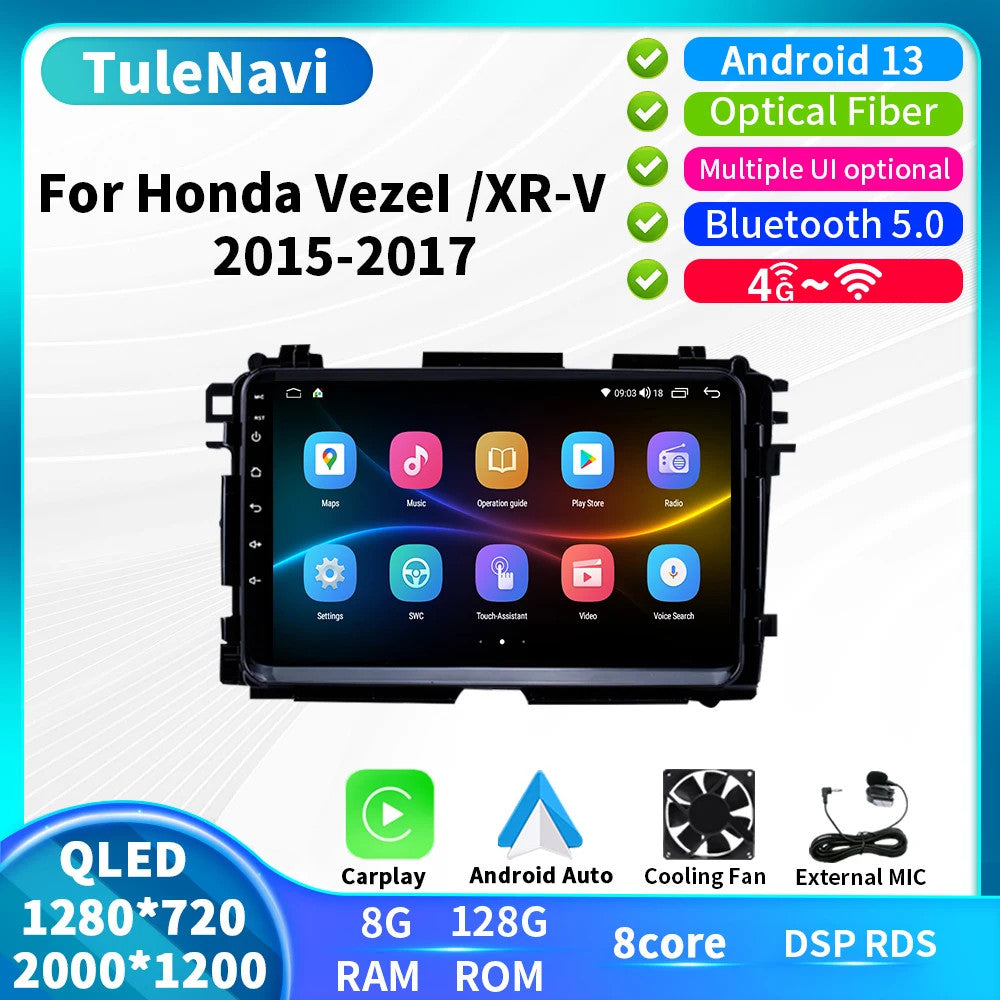 for Honda Vezel XRV 2015-2017 Carplay Car Radio Android GPS Stereo Player Screen