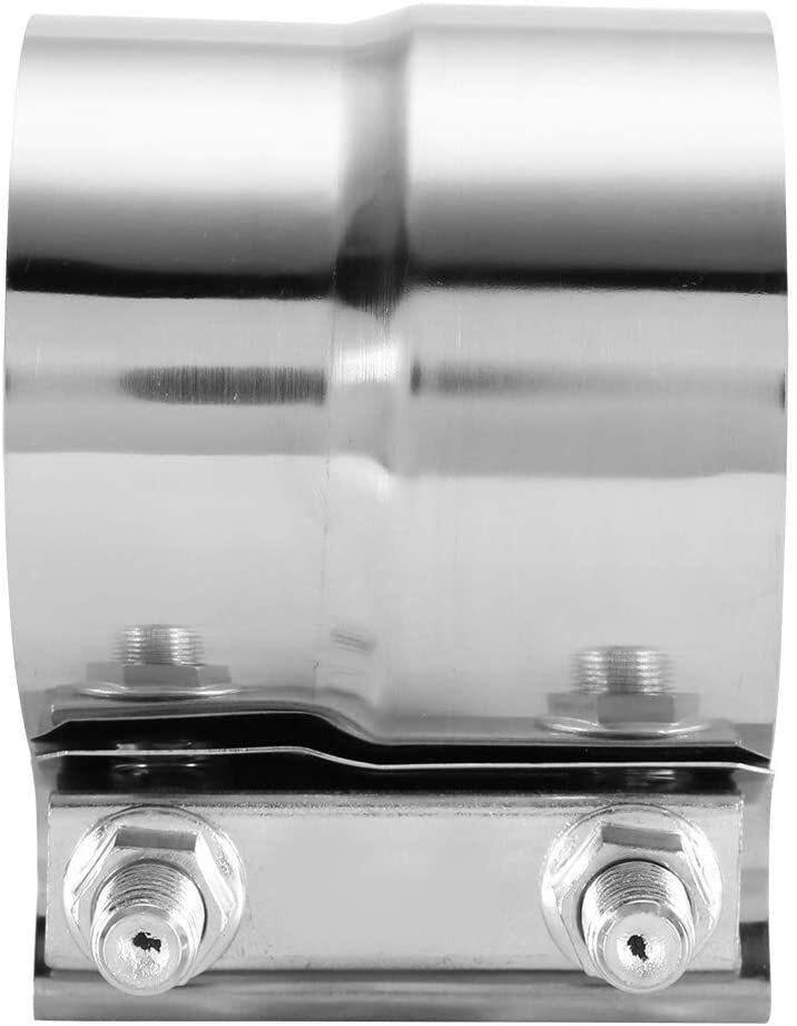 2 Pack 2.5 Inch Exhaust Clamps Stainless Steel Muffler Band for Exhaust System