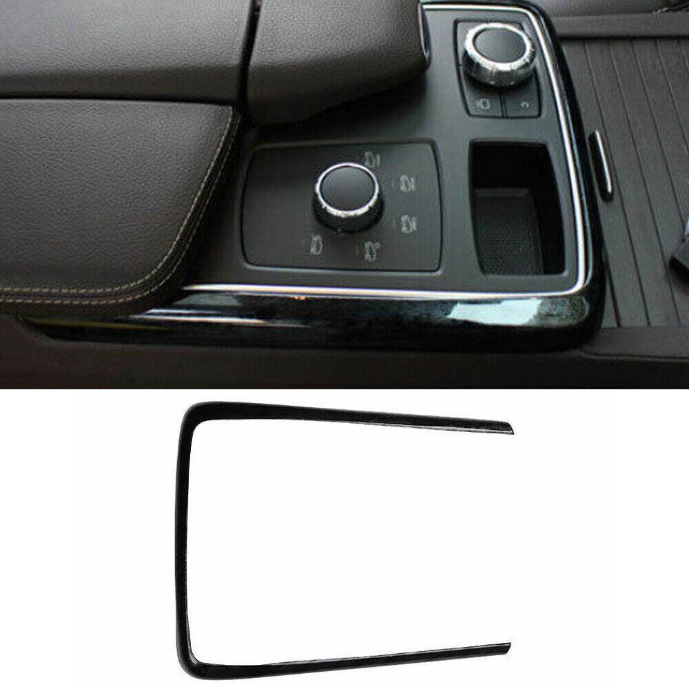 for Benz GLE GLS 2016-19 Black Wood Grain Inner Gear Shift Panel Trim Frame Trim