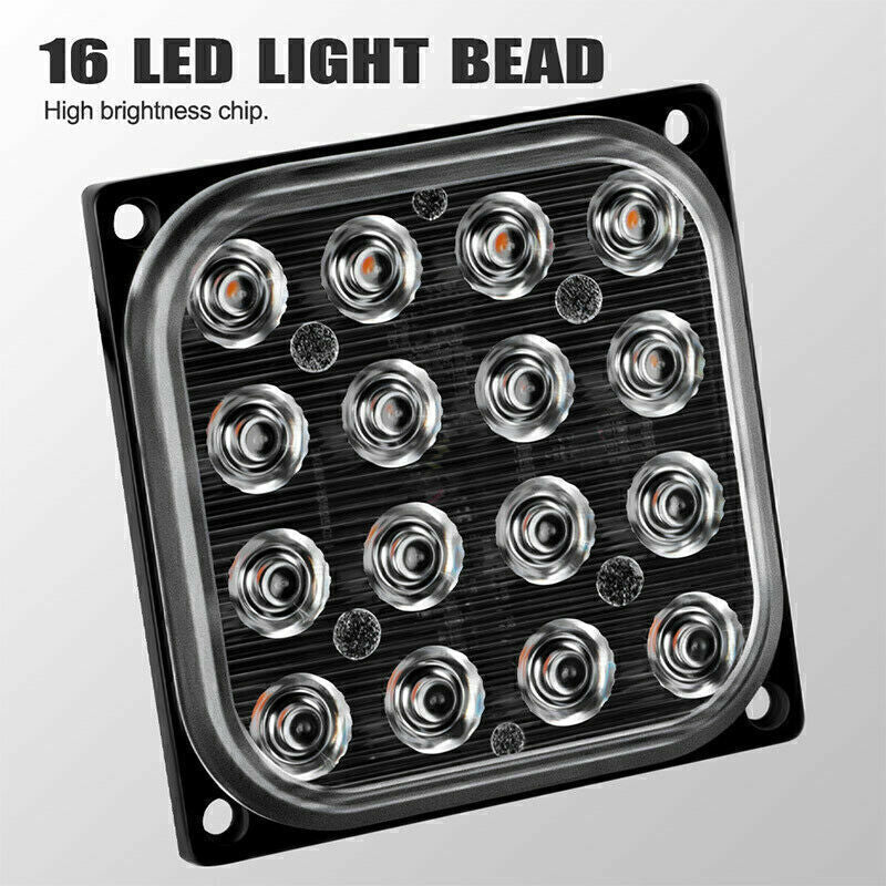 for Offroad Truck Square 16-LED Flashing Side Marker Indicator Brake Tail Light