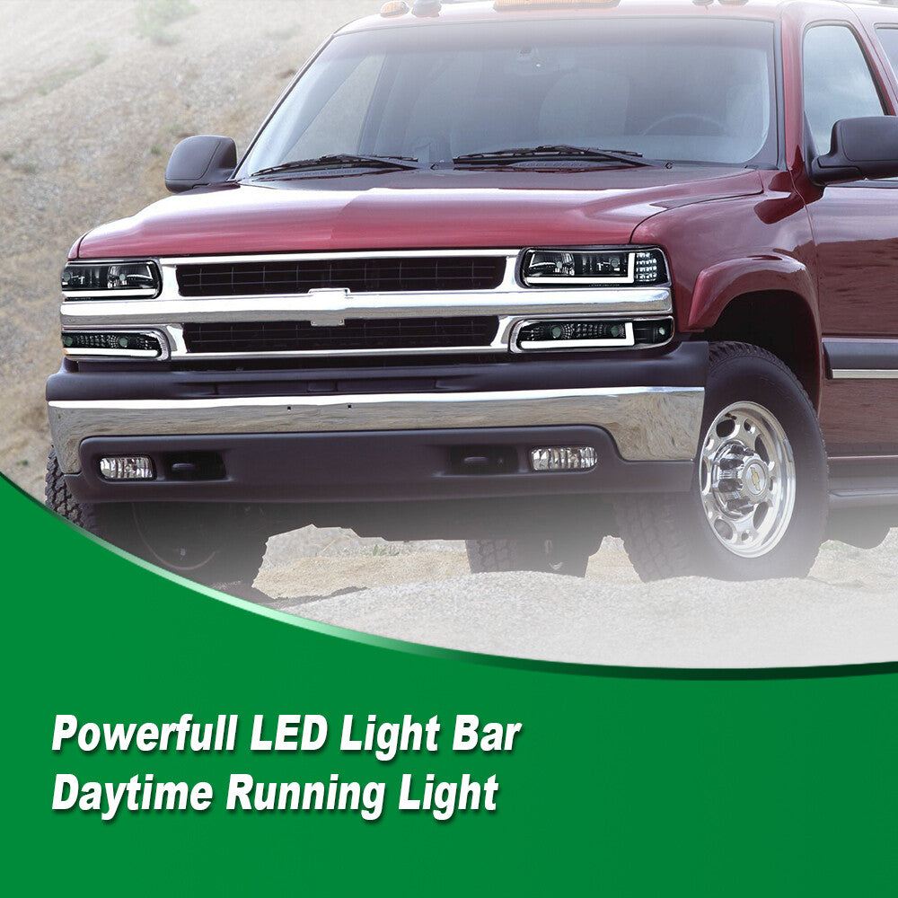 Smoke Led DRL White Year Rich Mold 99-02 Black Fossilado 00-06 Tahoe