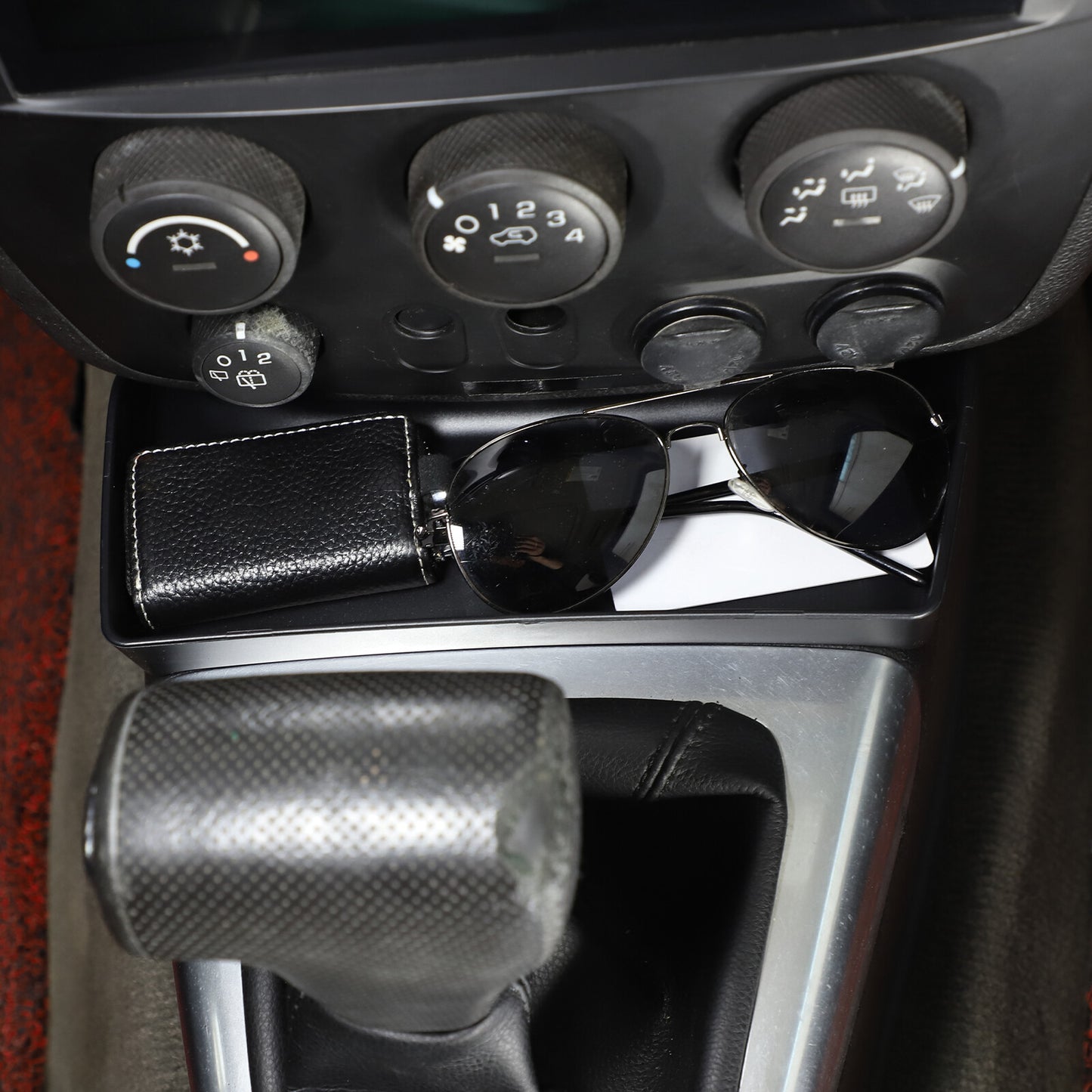 Matte Black ABS Center Multimedia Button Frame Trim for Ford Maverick 2022 - 23