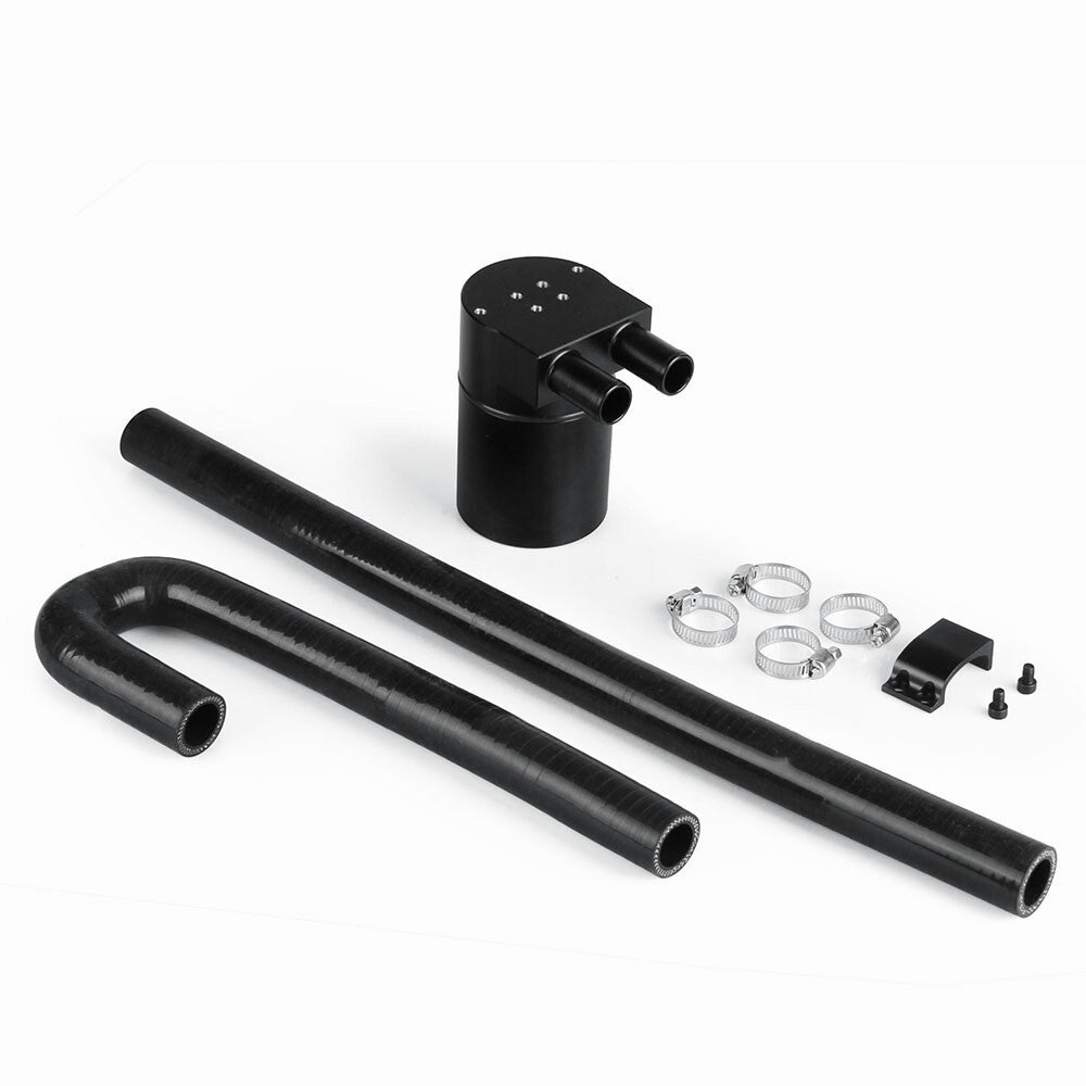 Double Baffled Oil Catch Can+Silicone Hoses Fit for BMW N54 135i 335i 535i