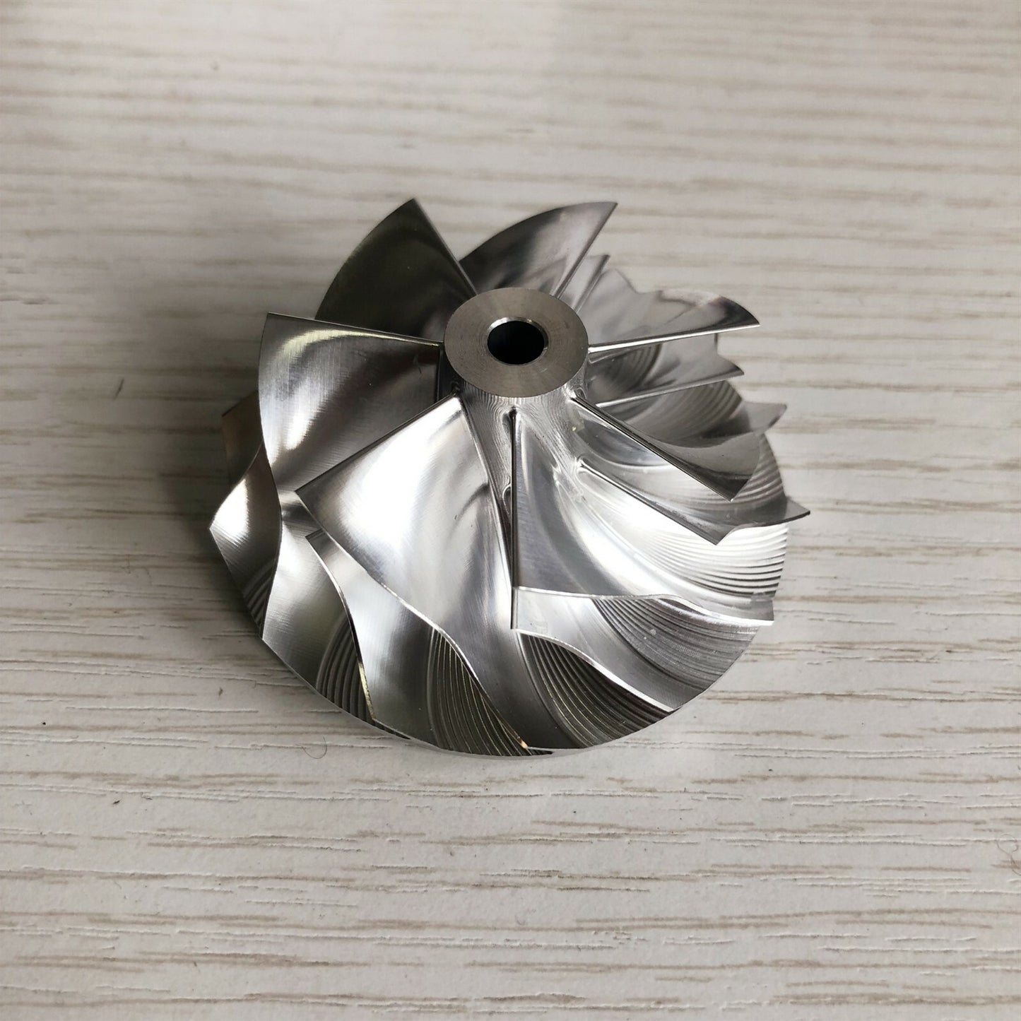 TD04 7+7 insert 46.25/57.81 mm milling/aluminum 2618/billet compressor wheel
