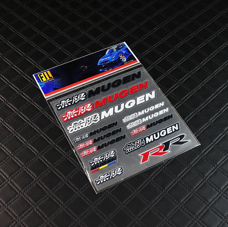 13-Piece Car Reflective Sticker Set, Badges, Decals, Vynil Mugen, for Subaru