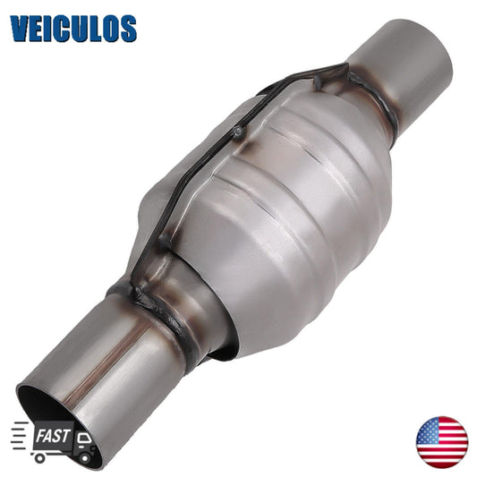 EPA Approved 2.25 Inlet/Outlet Universal Catalytic Converter  O2 Sensor Port