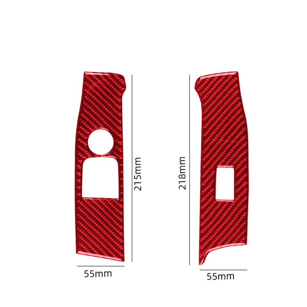 Red Carbon Fiber Front Window Control Panel for Toyota Supra A90 2019-2022
