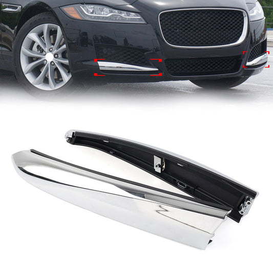 Front Bumper Fog Light Lamp Grille Insert Molding Strip Cover fit for Jaguar XF