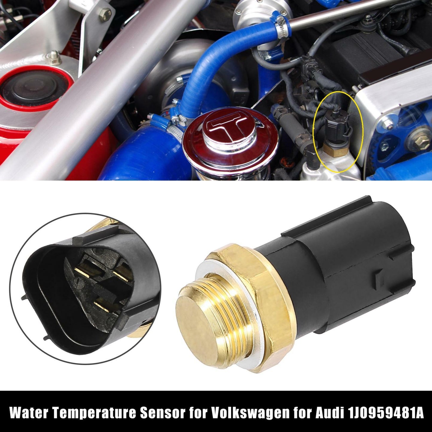 Cooling Fan Thermal Switch Temperature Sensor Fits for VW for Golf for Jetta Beetle for AUDI TT