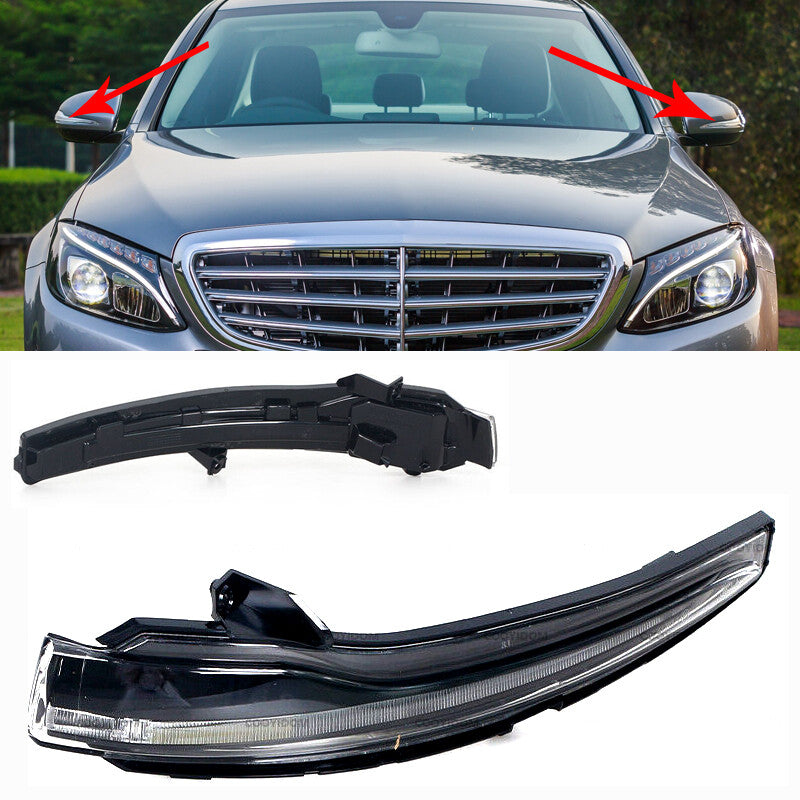 A pair of rearview mirror turn signal indicator lights are applicable to for Mercedes-Benz W205 W213 W222