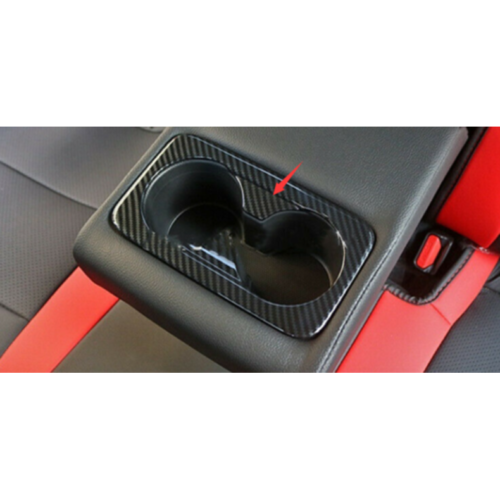 2020-2023 for Kia Seltos Carbon Color abs Rear Water Cup Holder Frame Cover Trim