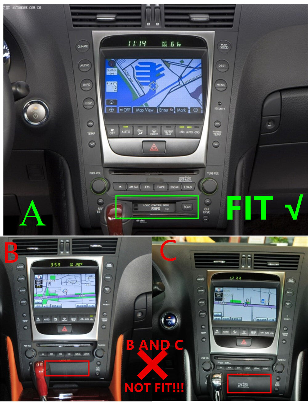 9 Android Stereo Radio FM For 05-11 for Lexus GS300 GS350 GS430 GS450 GS460 Carplay