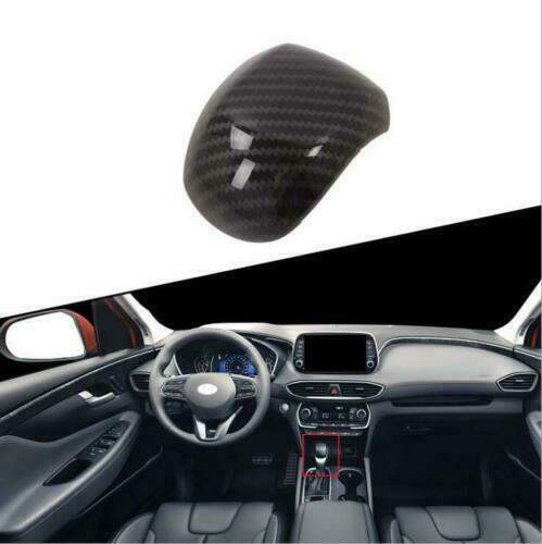 for Hyundai Santa Fe 2019-2022 Carbon Fiber Central Console Gear Shift Knob Trim