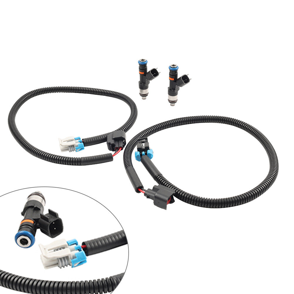 Fuel Injectors Set w/ Harness Fit for Polaris Ranger XP 800 Ranger 800 2011-2014