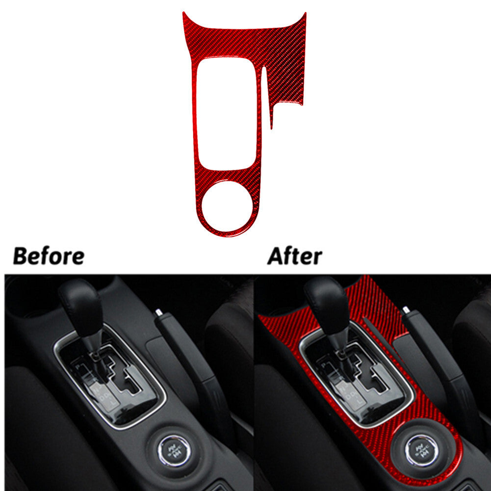 Red Carbon Fiber Automatic Transmission Console for Mitsubishi Outlander 2014-16