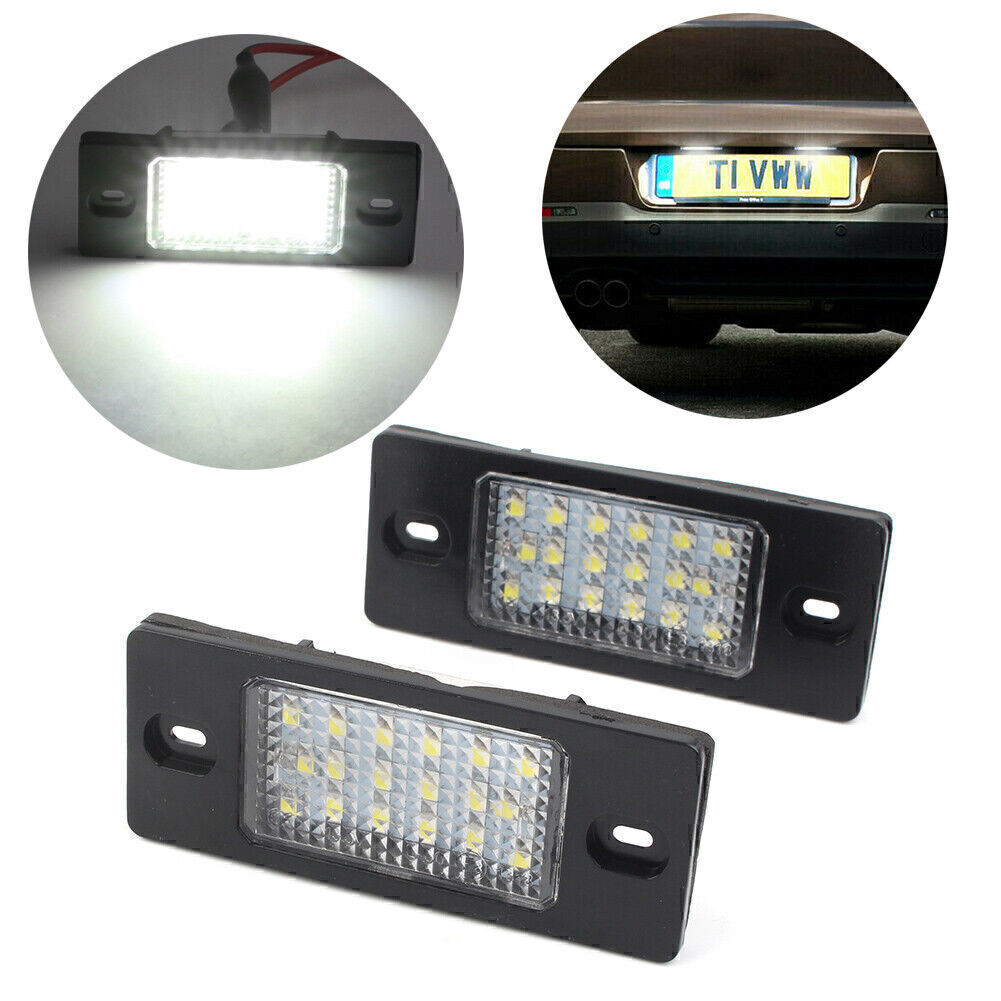 18-SMD White LED Rear License Plate Lamp Fit for VW Touareg 03-10