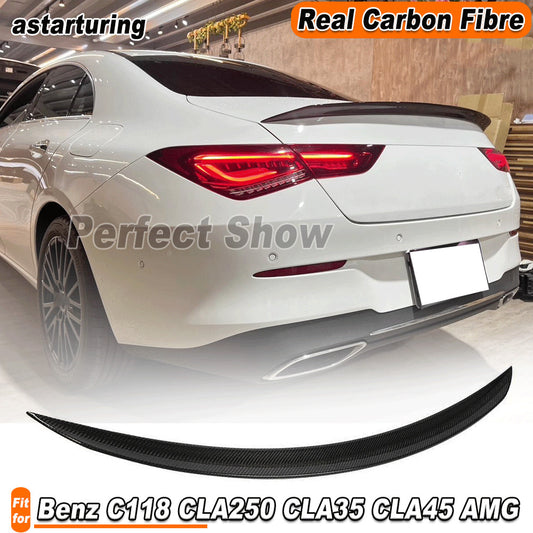Fit for Benz W118 C118 CLA250 CLA45 REAl Carbon Rear Trunk Spoiler Wing Lip