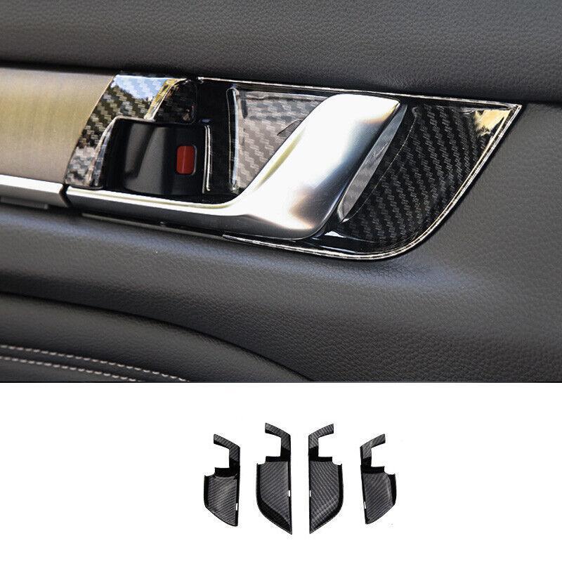 Carbon Fiber Style ABS Inner Door Bowl Cover Trim 4X for Honda Accord 18-2022