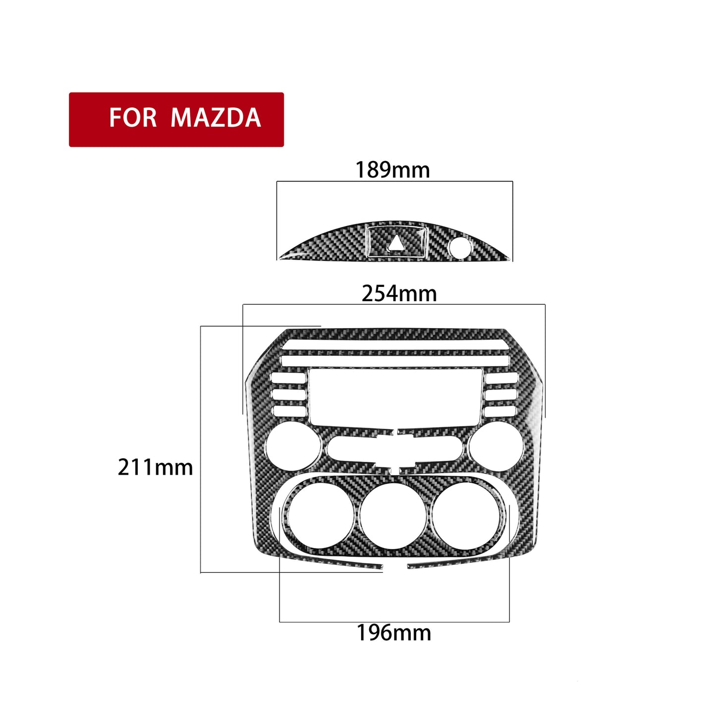 4Pcs Carbon Fiber Interior Central Console Cover Trim for Mazda MX-5 Miata 09-15