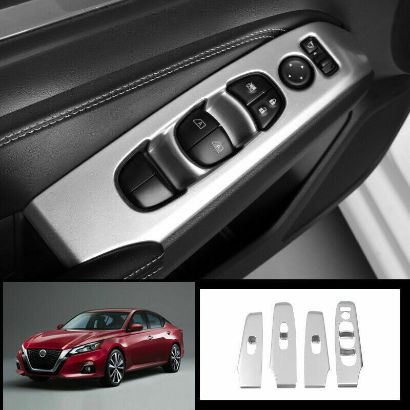 ABS Matte Window Lift Panel Switch Cover Trim for Nissan Teana Altima 2019-2022
