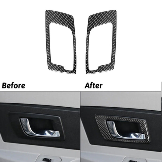 Carbon Fiber Interior Rear Door Handle Trim Cover for Cadillac CTS 2003-2007