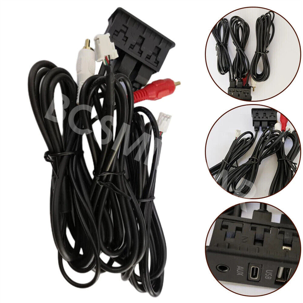 4 Pin 6 Pin to Type C Audio Cable USB Car Navigation AUX Adapter Panel Extension