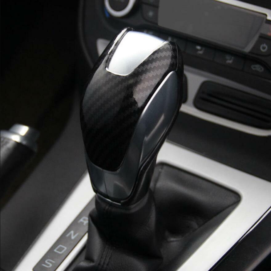 for Ford Escape Kuga 2013-2019 Carbon Style ABS Gear Shift Knob Cover Trim Decor