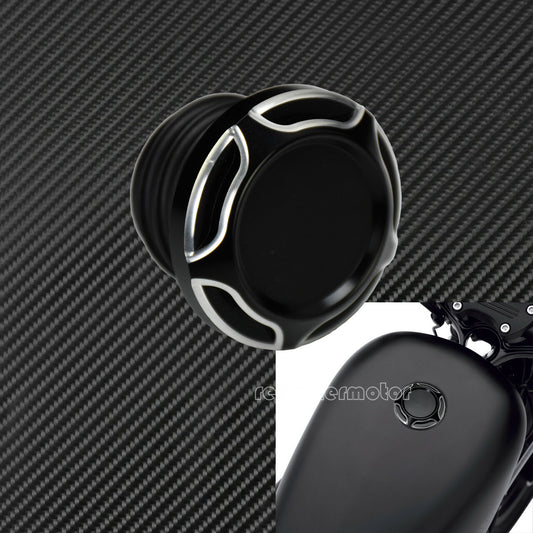 CNC Cut Vented Gas Cap Fuel Tank Right-hand Thread Fit for Harley Dyna Softail