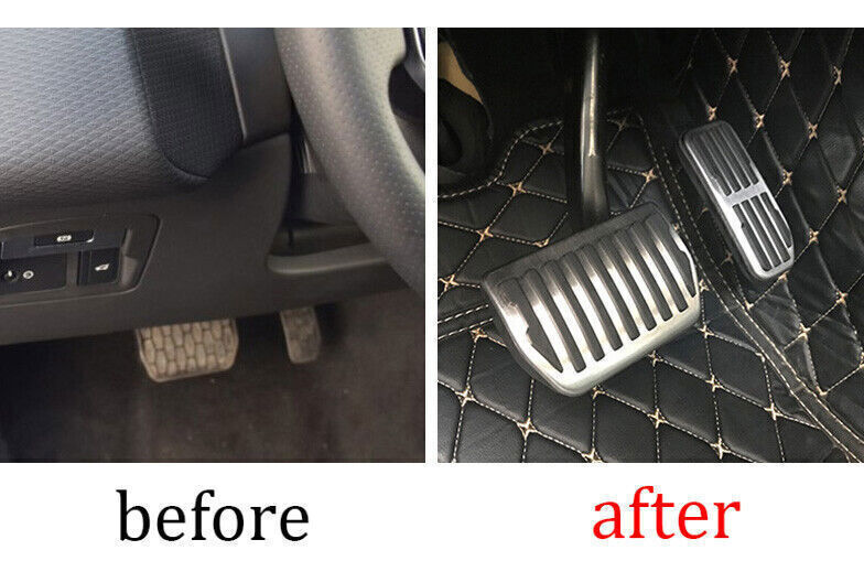 for Range Rover Velar 18-23 Silver Steel Brake Pedal Accelerator Pedal Cover 2X