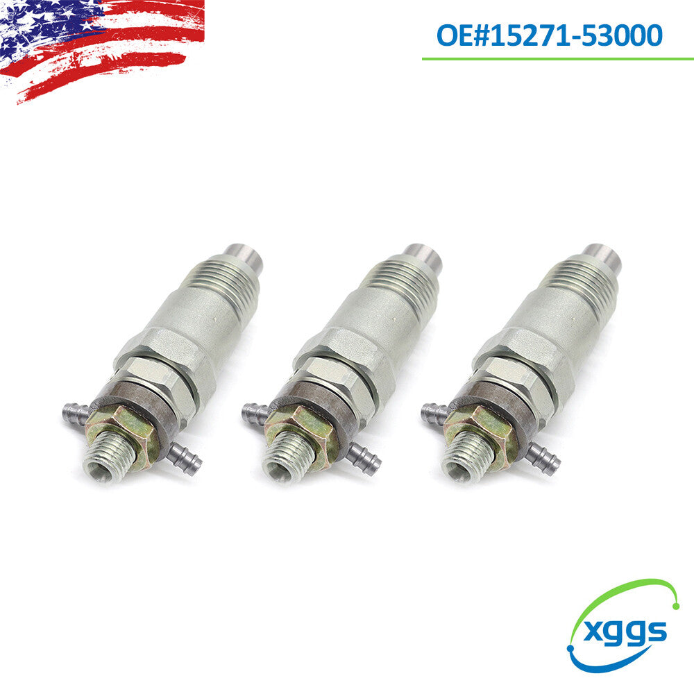 3-piece fuel injector kit for Kubota D1302, D1402, V1702, V1902, new fuel injectors 15271-53000