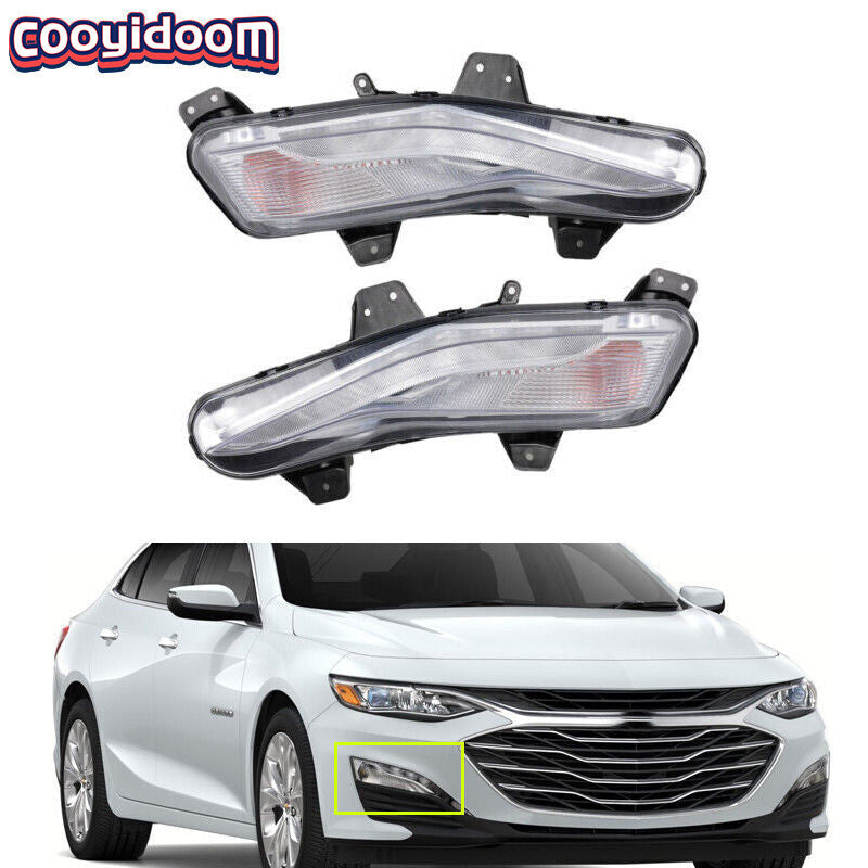 Front drive side fog lights with LED daytime running lights for Malibu 2019 - 2021 LHRH