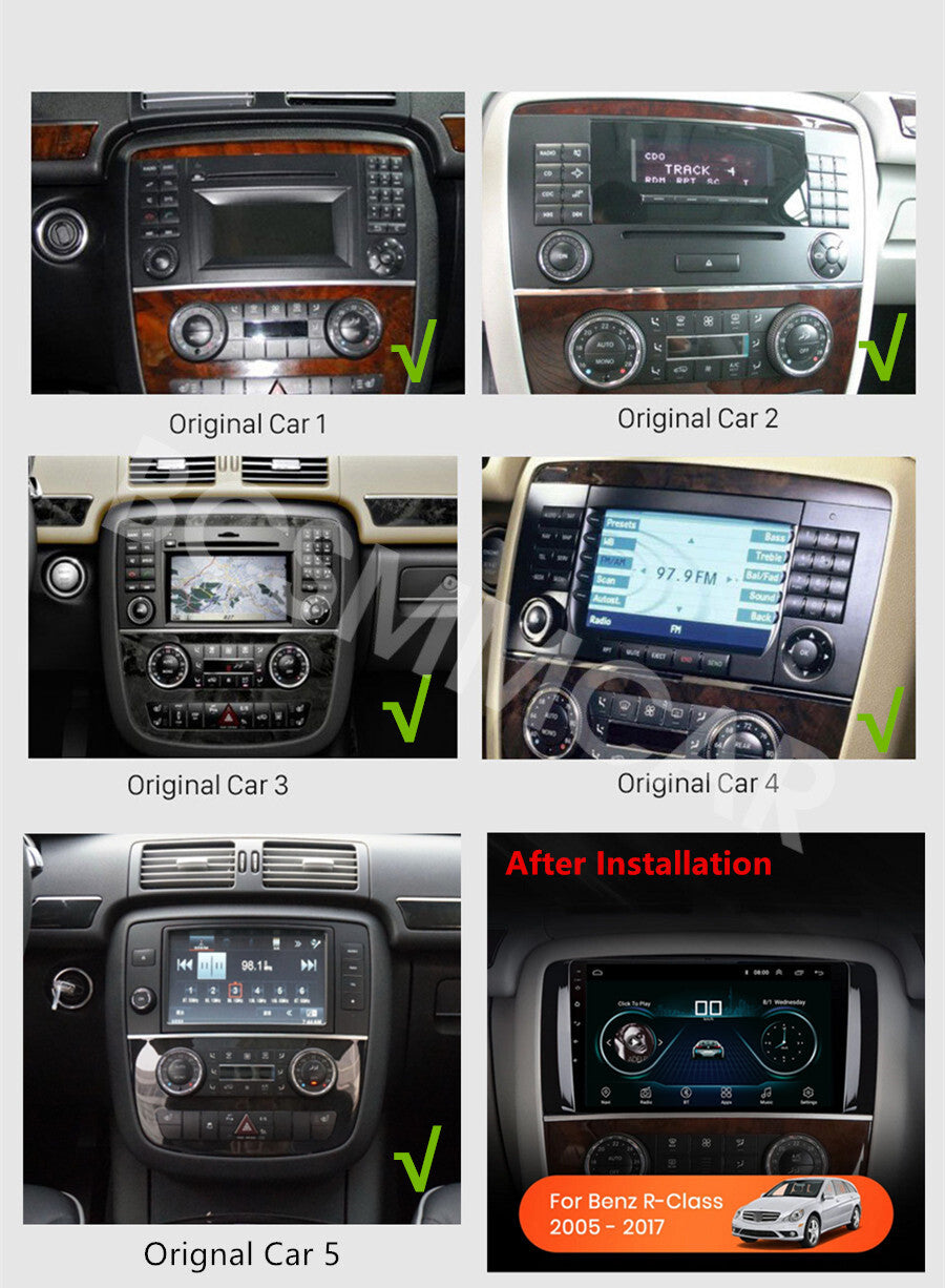 Fit for Mercedes Benz R-Class W251 2005-2017 Car GPS Navi Stereo Radio BT 2+32G