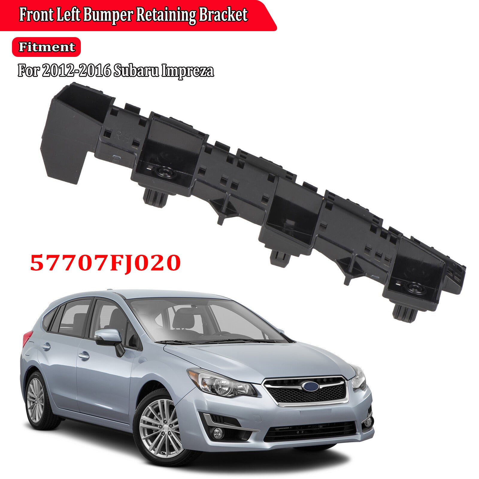 Right front bumper mounting bracket 57707FJ020, suitable for 2012-2016 for Subaru Impreza, new.