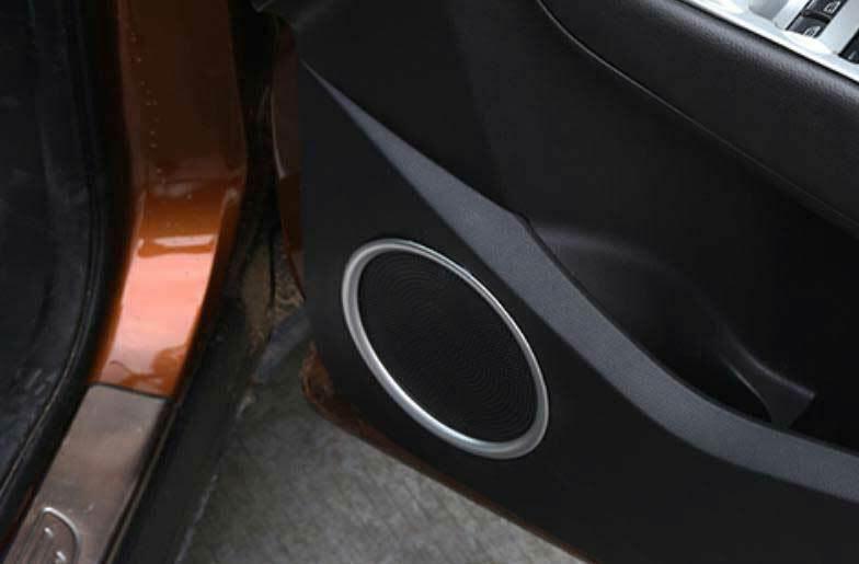 Matte Silver Inner Door Speaker Ring Cover Trim for Ford Escape Kuga 2013-2019
