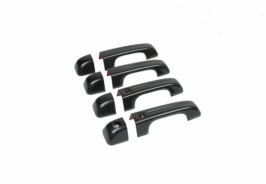 for Dodge for Ram 1500 2018-2022 Carbon Fiber Outside Door Handle Cover Trim 8PCS