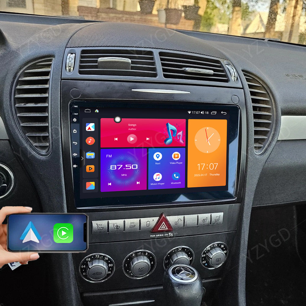 9 Android 14 Carplay for Mercedes for Benz SLK-Class 2004-2010 Car Stereo Radio GPS