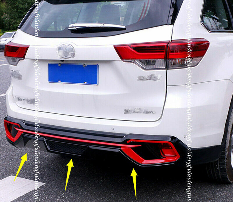 for Toyota Highlander 2017-2019 Rear Bumper Diffuser Lip Spoiler Splitter Guard