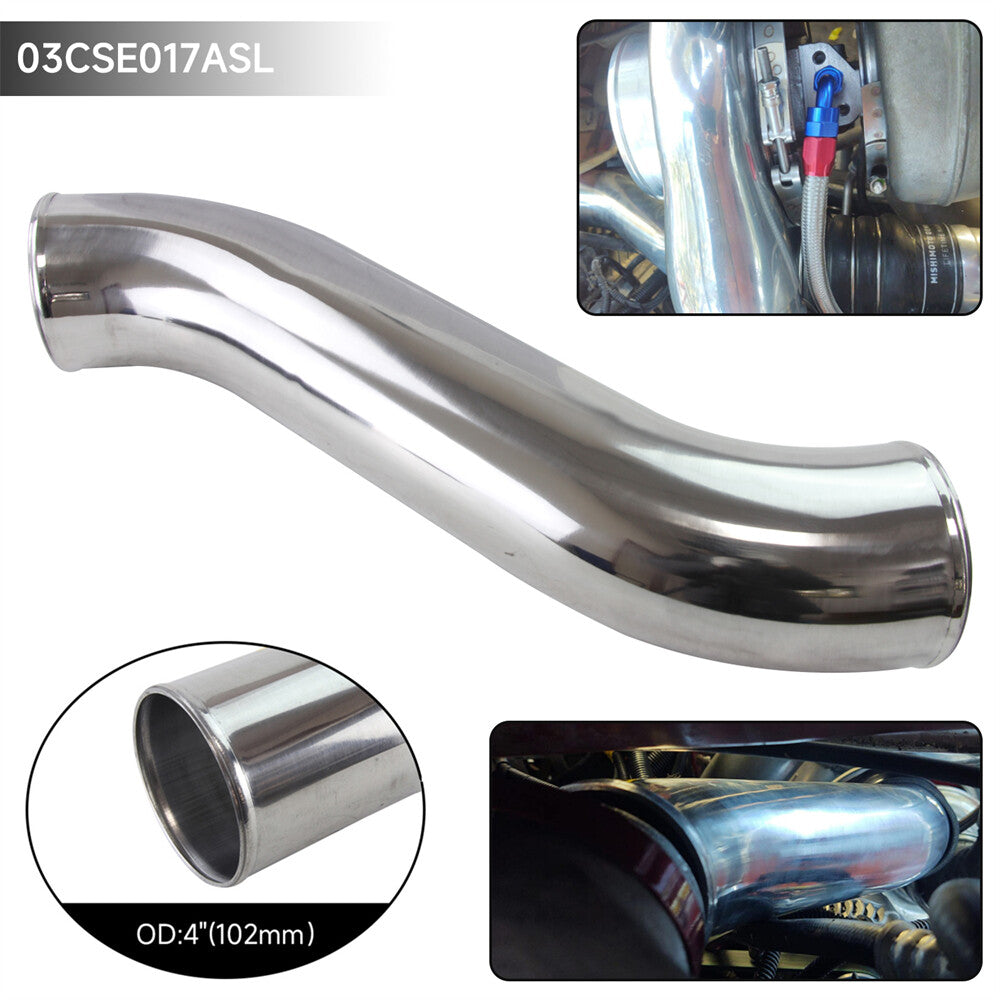 40 Degree Z / S Shape Aluminum Intercooler Pipe Piping Tube hose 102mm 4 Silver