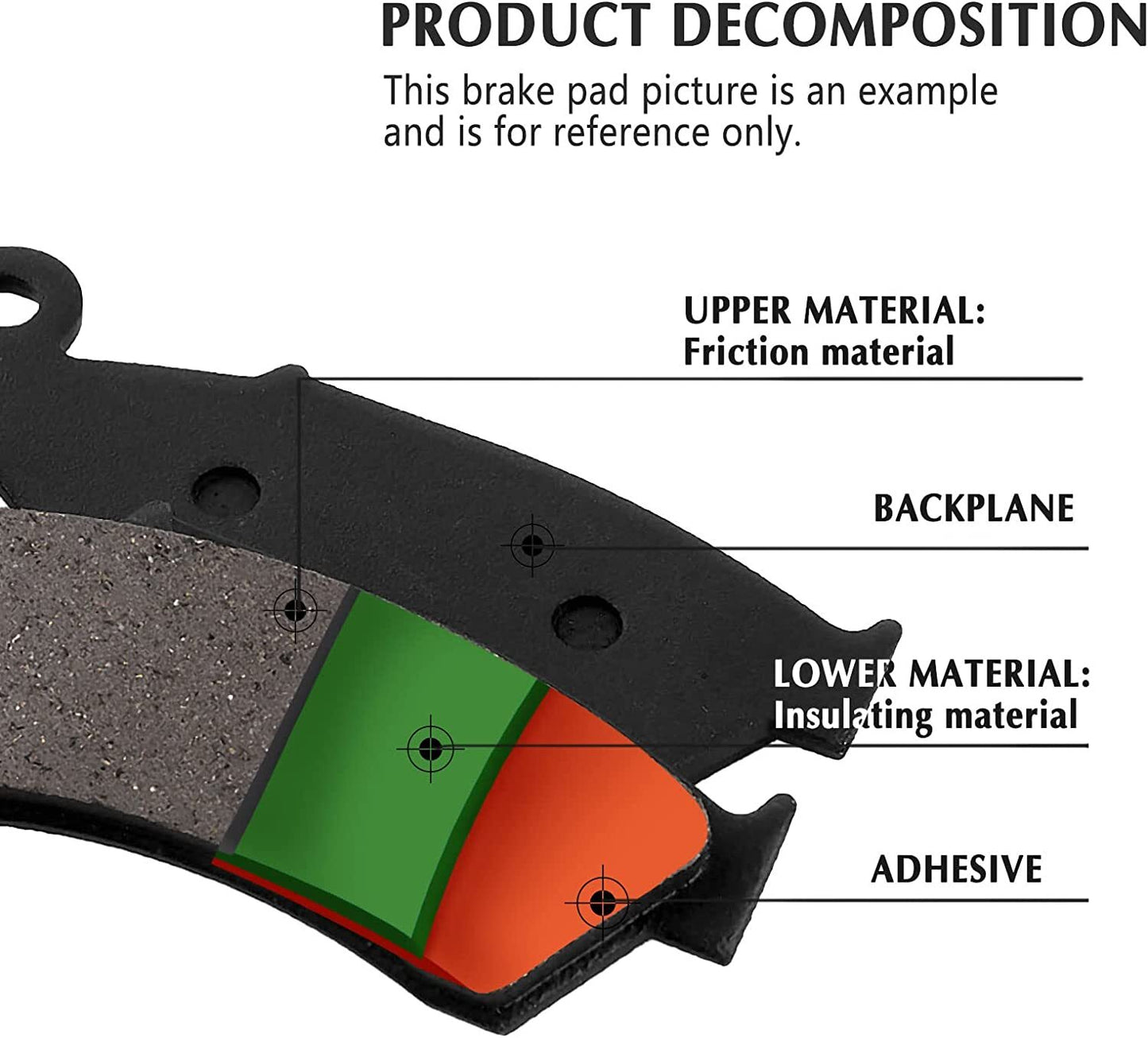 Front Rear Brake Pads for Honda CRF450RX 2017, CRF450X 2005-2017, CRF450R 02-16