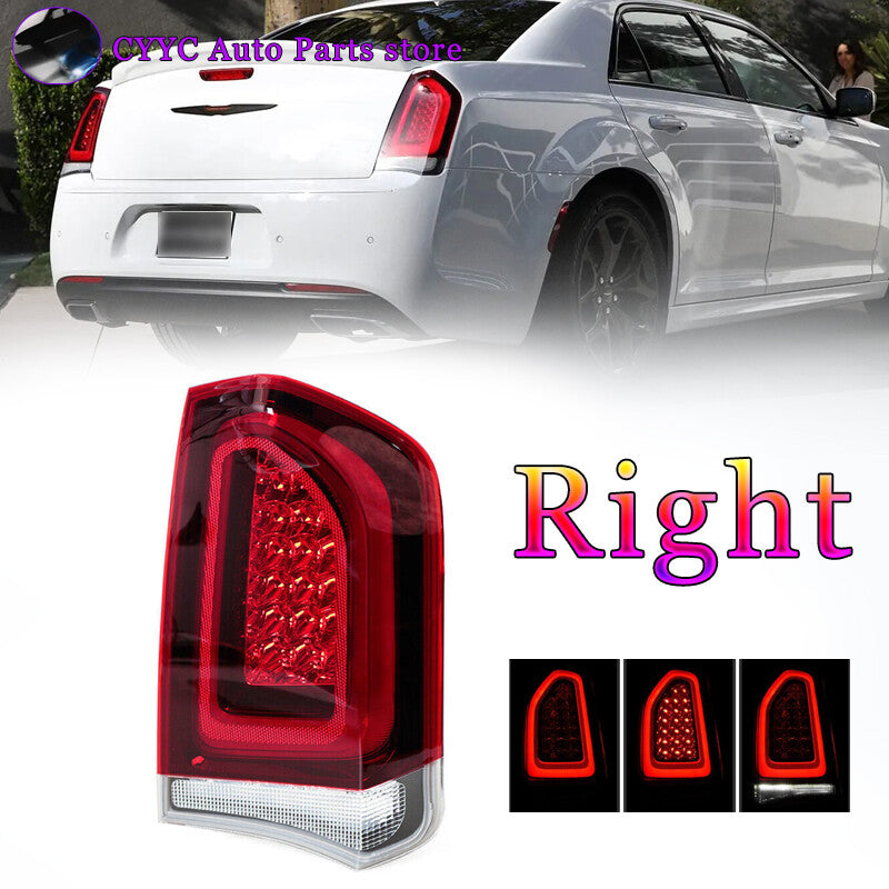 Right Black Tail Light LED Turn Signal Light for Chrysler 300 2015-2023