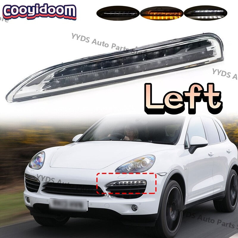 1Pcs LH LED Fog Lamp DRL Daytime Running Light for Porsche for Cayenne 2011-2014