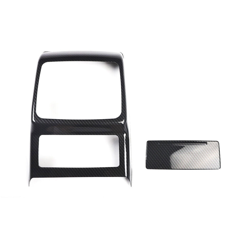 Inner Rear Air Outlet Vent Frame Trim 2PCS Fit for Audi A4L 17-19 Carbon Fiber