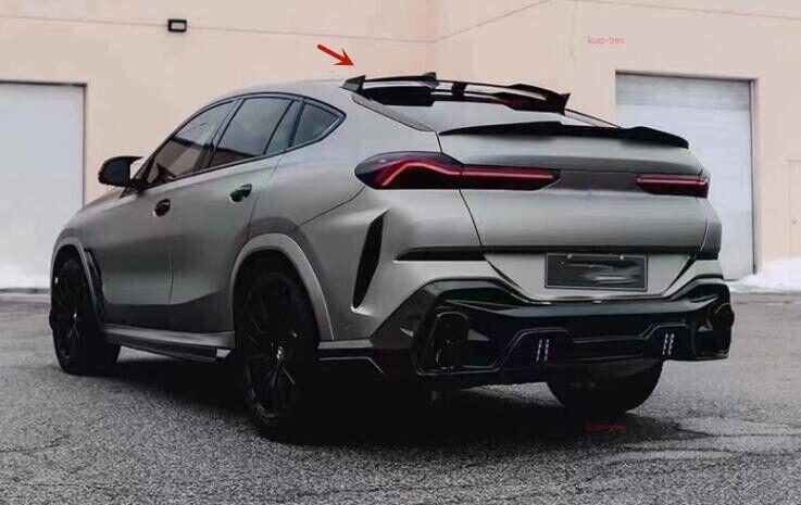 Carbon fiber rear roof window boiler wing trim for BMW X6 G06 M Sport 2021 - 2023