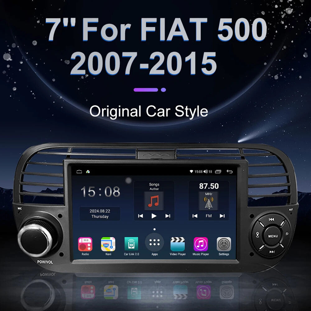 for Fiat 500 2007-2015 Android Auto Car Radio Multimedia Player GPS Navi Carplay