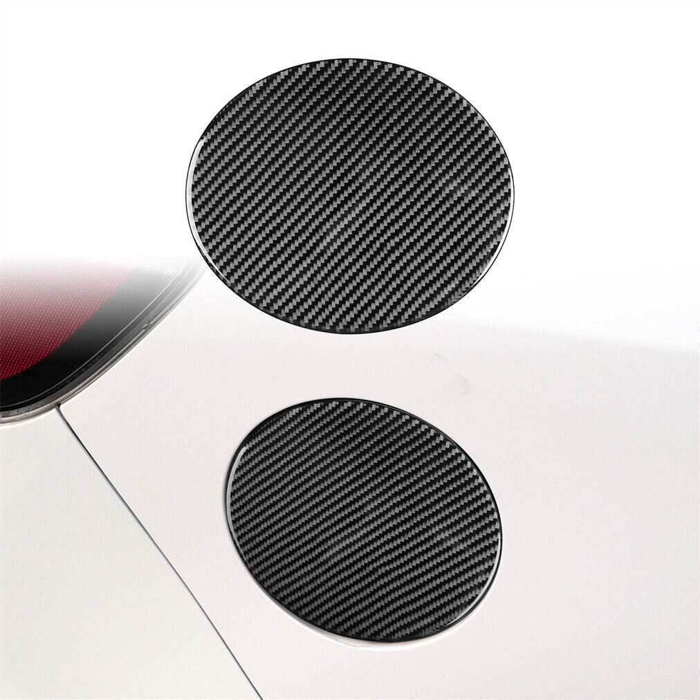 Carbon Fiber Car Exterior Door Fuel Tank Cover Trim for Mazda 3 Axela 2010-2013
